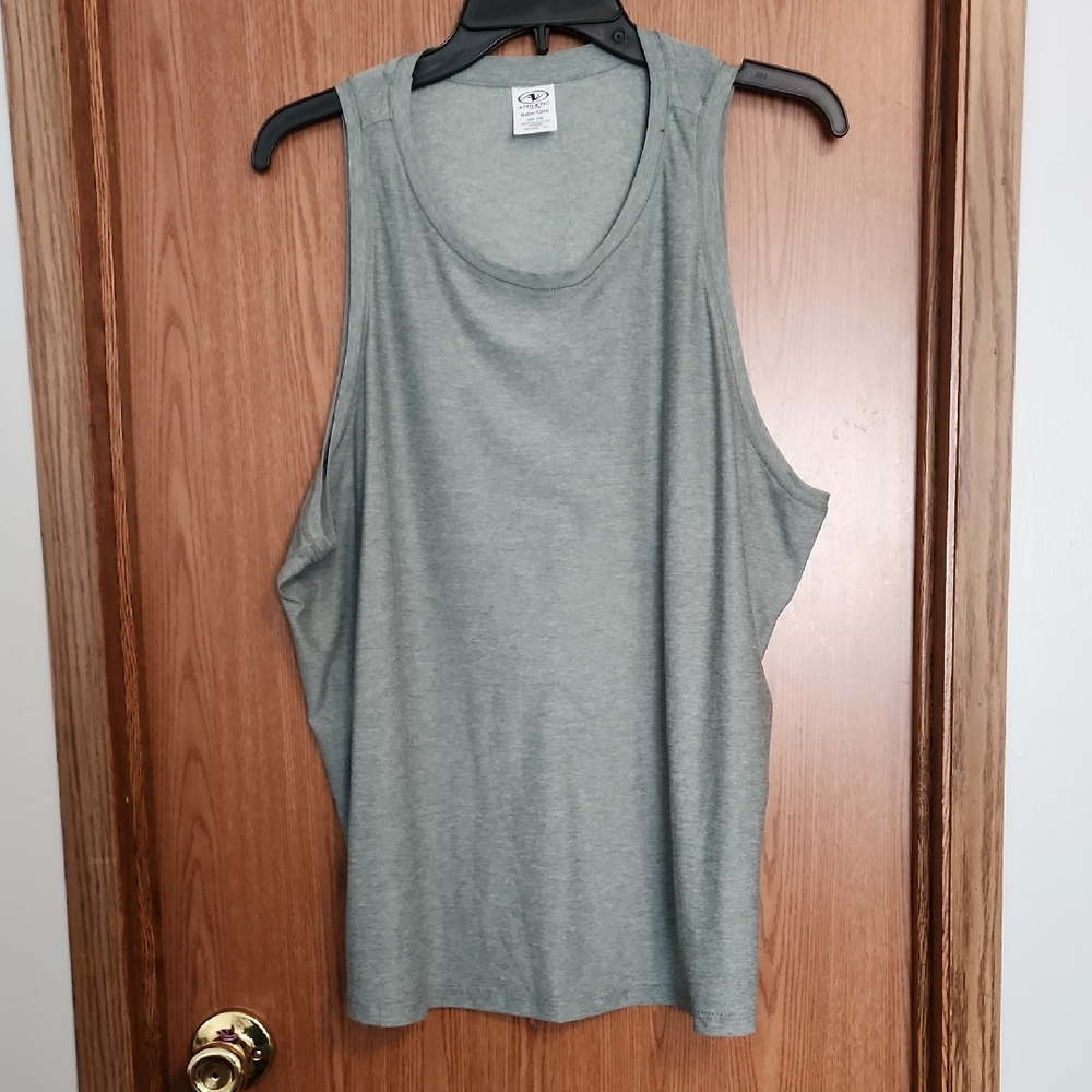 Athletic Works Heather Green Muscle Tee